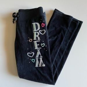 Candie’s Girl Black Dream Sweatpants Girls XS/S (7-8) Comfy Cozy Youth Pants